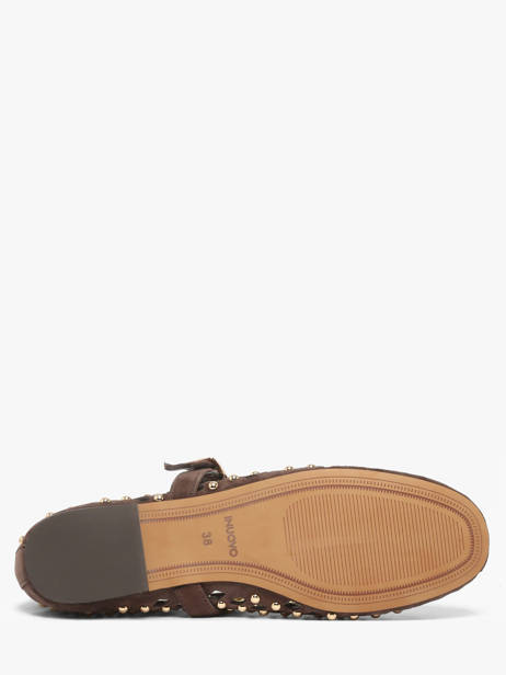 Ballerinas With Straps In Leather Inuovo Brown accessoires NK003KDR other view 4