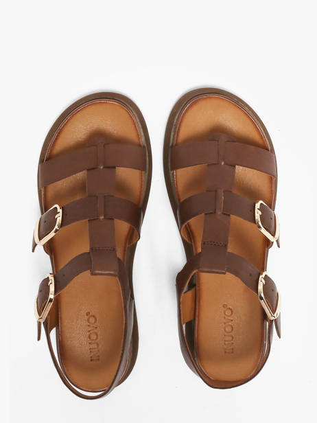 Sandals In Leather Inuovo Brown accessoires 96046PRN other view 3