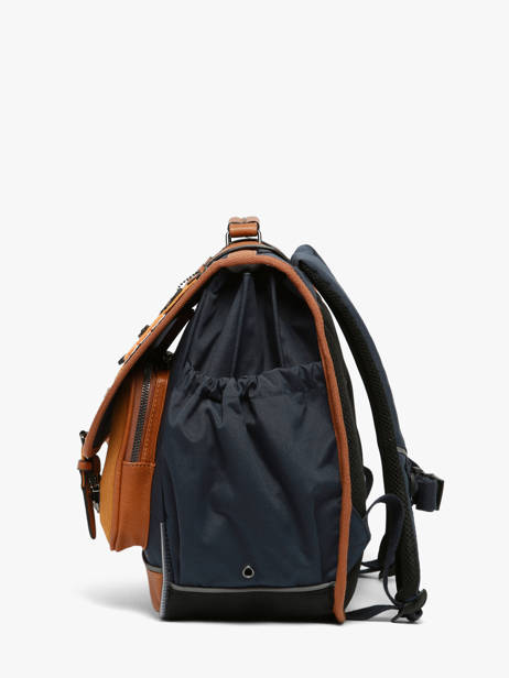 Cartable 3 Compartiments Cameleon Bleu vintage urban CA41 vue secondaire 3
