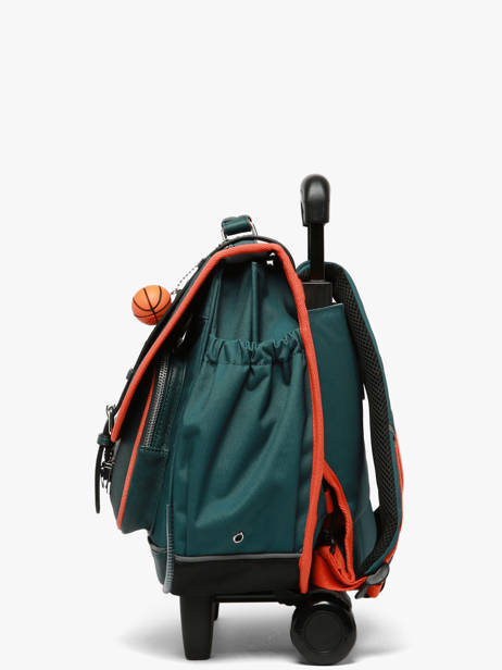 Wheeled Schoolbag 2 Compartments Cameleon Orange vintage urban CR38 other view 3