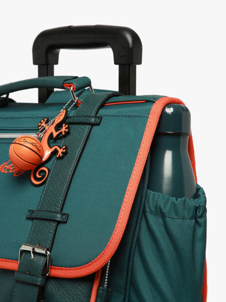 Wheeled Schoolbag 2 Compartments Cameleon Orange vintage urban CR38 other view 7