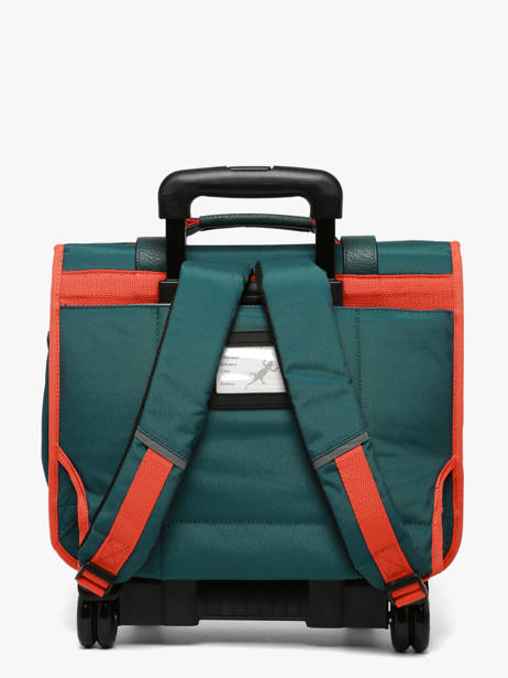 Wheeled Schoolbag 2 Compartments Cameleon Orange vintage urban CR38 other view 5