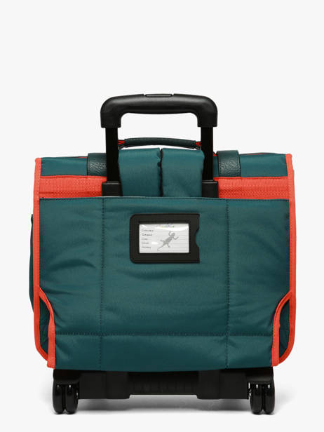 Wheeled Schoolbag 2 Compartments Cameleon Orange vintage urban CR38 other view 6