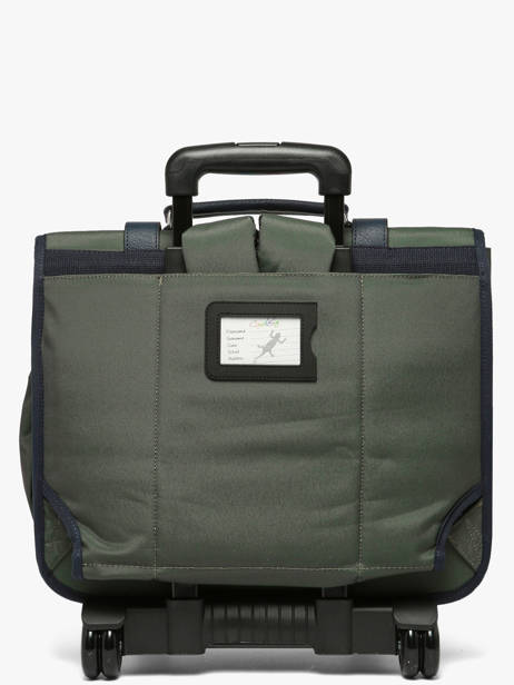 3-compartment Wheeled Satchel Vintage Urban Cameleon Green vintage urban CR41 other view 4