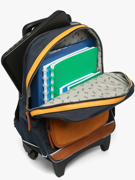 2-compartment Wheeled Schoolbag Vintage Urban Cameleon Blue vintage urban SR40 other view 2