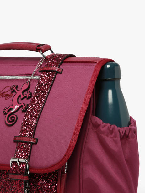 Satchel For Kids 3 Compartments Vintage Fantasy Cameleon Violet vintage fantasy CA41 other view 4