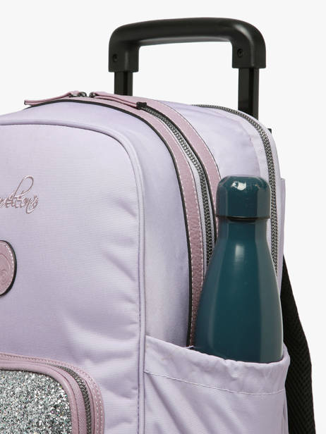 2-compartment Wheeled Schoolbag Vintage Fantasy Cameleon Violet vintage fantasy SR40 other view 5