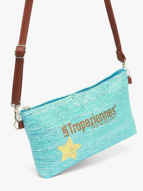 Shoulder Bag Panama Paper Les tropeziennes Blue panama TZ02 other view 1