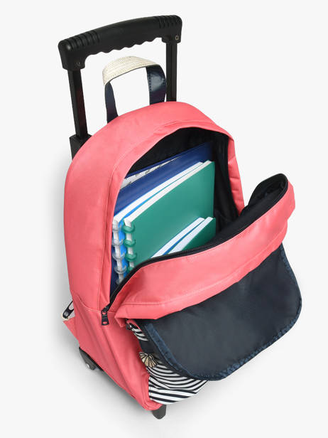 2-compartment Wheeled Schoolbag Tann's Pink les fantaisies f 73213 other view 3