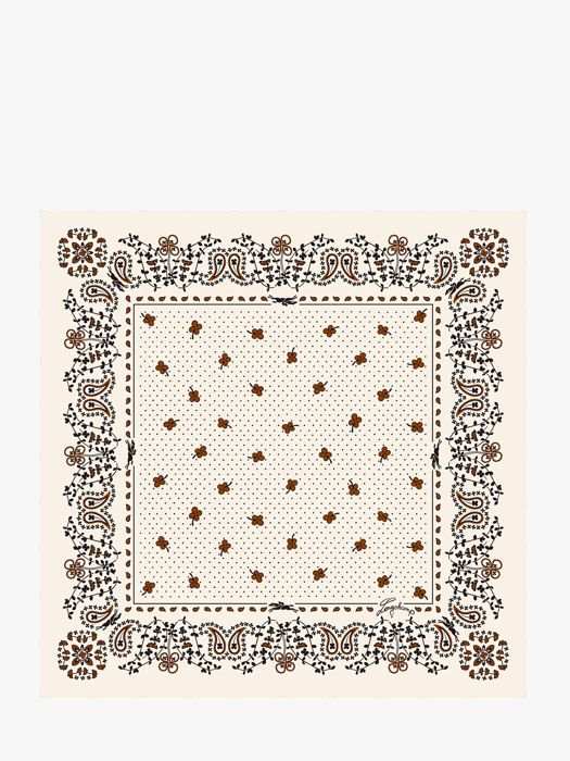 Longchamp Soie gots Scarf Brown