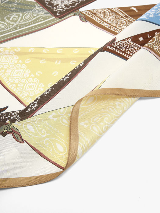 Longchamp Soie gots Scarf Brown
