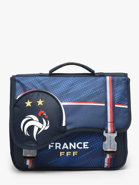 2-compartment Satchel Federat. france football Blue fff 25BX203C