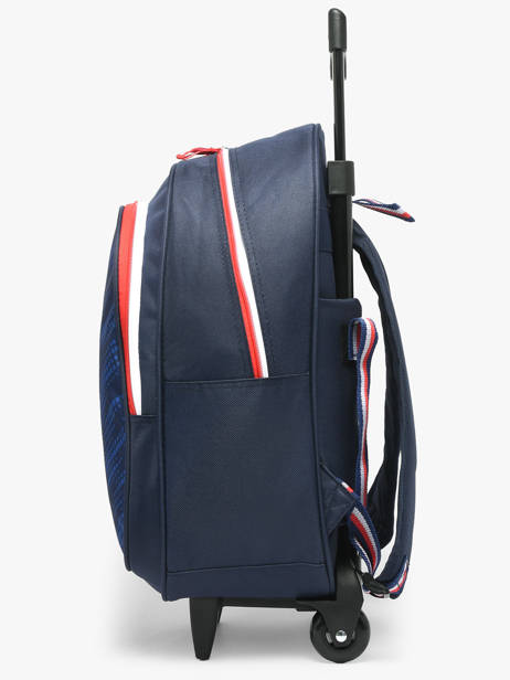 1 Compartment Wheeled Schoolbag Federat. france football Blue fff 25BX204R other view 2