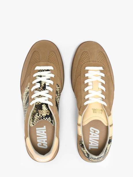 Sneakers En Cuir Caval Marron women BAPULS2F vue secondaire 3