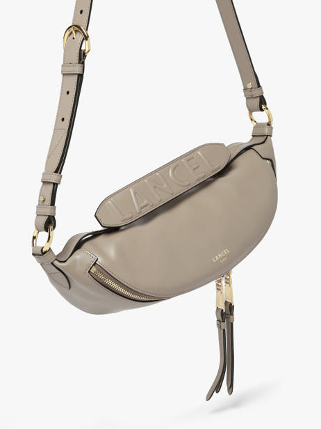 Small Leather Origami Crossbody Bag Lancel Gray origami A12527 other view 1