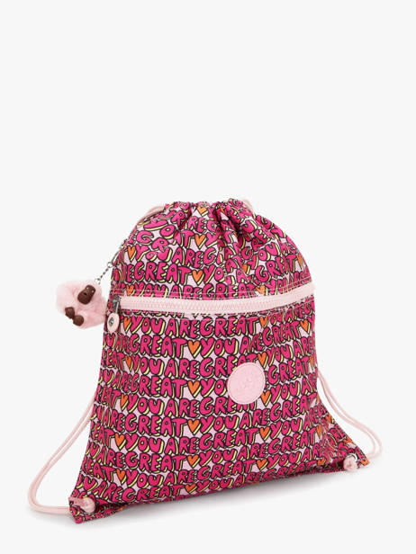 Gym Bag Supertaboo Kipling Pink back to school KI5637 other view 2