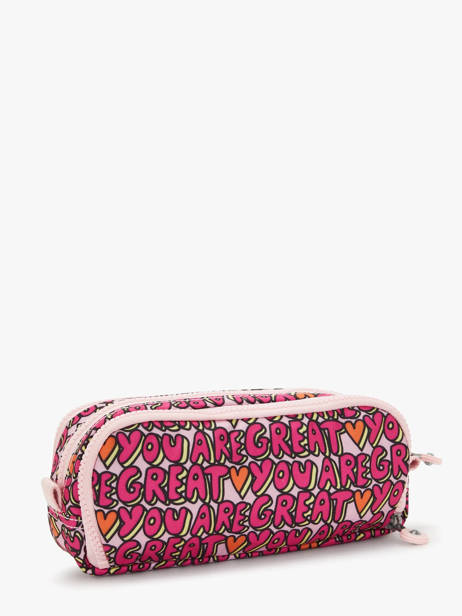3-compartment Pouch Back To School Kipling Pink back to school KI3560 other view 2