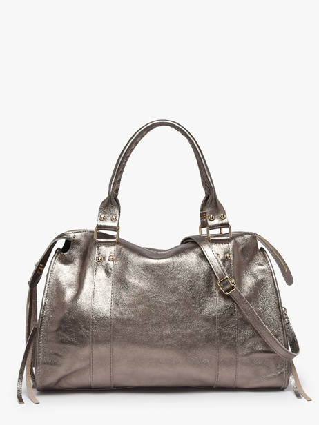 A4 Size Shoulder Bag Nine Leather Milano Silver nine NI24095O other view 3