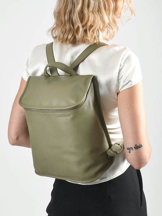 Longchamp Le foulonné Sac à dos Vert