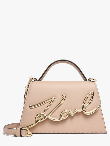 Sac Bandoulière K Signature Cuir Karl lagerfeld Rose k signature A1W30038