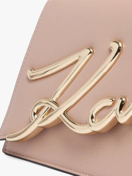 Sac Bandoulière K Signature Cuir Karl lagerfeld Rose k signature A1W30038 vue secondaire 3