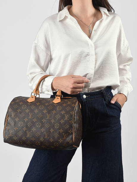 Sac Porté Main Second Life Louis vuitton Marron second life FKBJ5I0A vue secondaire 1
