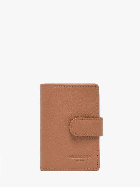 Porte-cartes Cuir Hexagona Marron confort 467254R