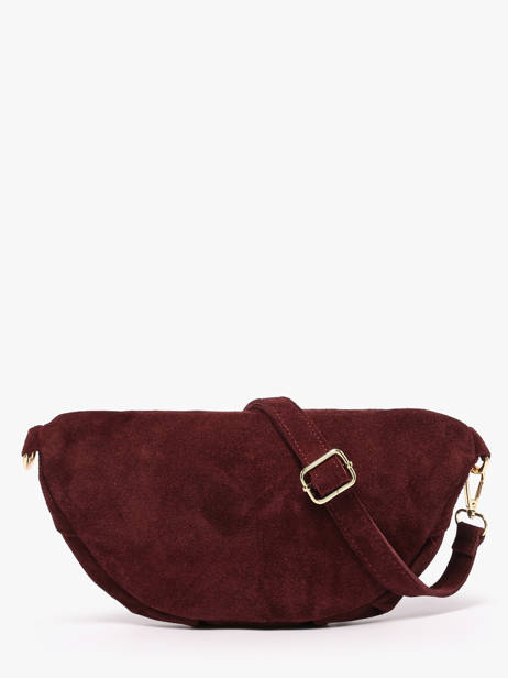 Sac Banane Cuir Milano Rouge velvet VE24119O vue secondaire 4