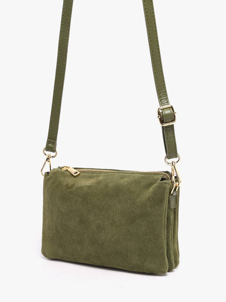 Shoulder Bag Velvet Caviar Leather Milano Green velvet caviar VC24117 other view 2