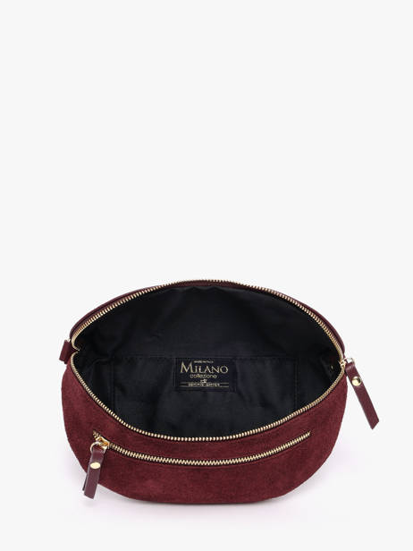 Sac Banane Cuir Milano Rouge velvet caviar VC24111 vue secondaire 3