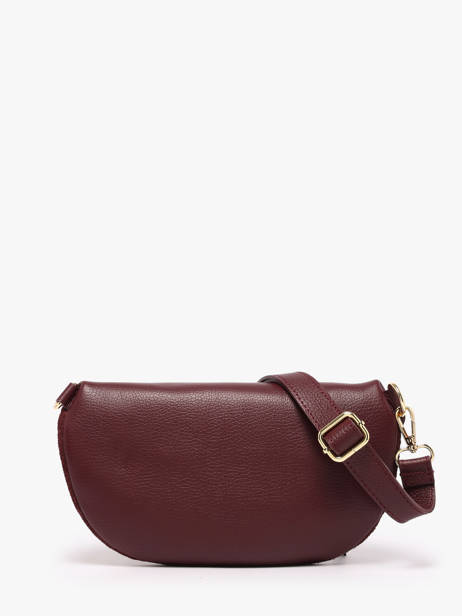 Sac Banane Cuir Milano Rouge velvet caviar VC24111 vue secondaire 4