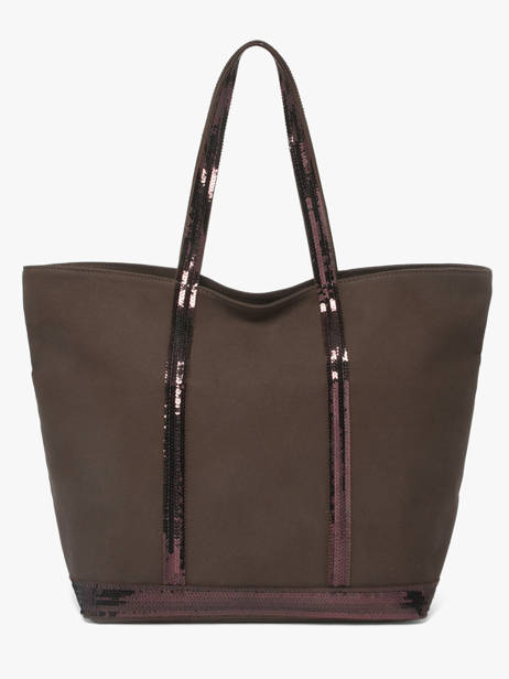 Large Zipped Shoulder Bag Le Cabas Sequins Vanessa bruno Brown cabas 1V40409 other view 5