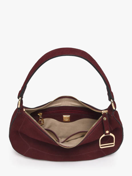 Sac Porté épaule Altesse Suede Cuir Etrier Rouge altesse suede EASU017M vue secondaire 5