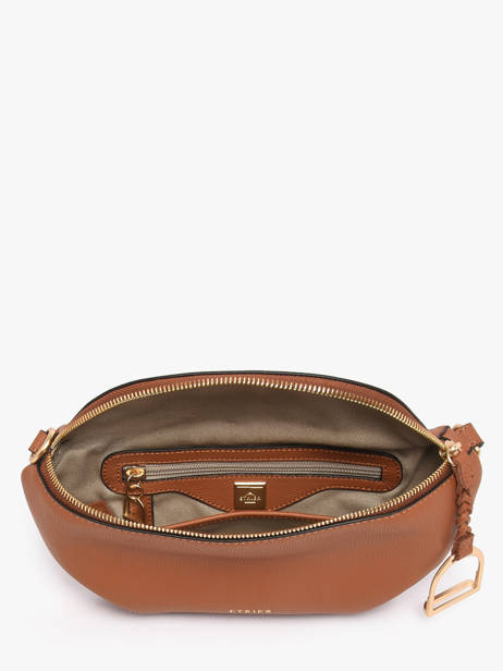 Sac Banane Torsade Cuir Etrier Marron torsade ETOS022M vue secondaire 3