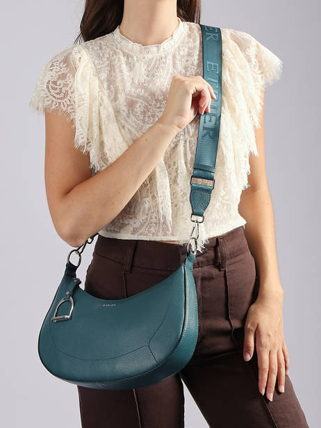Medium Leather Altesse Shoulder Bag Etrier Blue altesse EALT017M other view 2