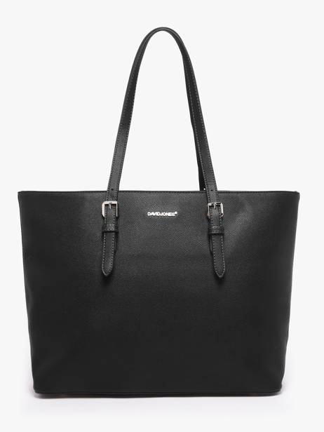 Cabas Format A4 Saffiano Polyurethane David jones Noir saffiano 5