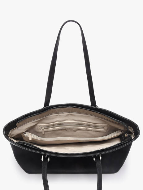 Cabas Format A4 Saffiano Polyurethane David jones Noir saffiano 5 vue secondaire 3