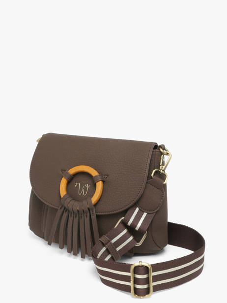 Sac Bandoulière Camomille Woomen Marron camomille WCAO06 vue secondaire 2