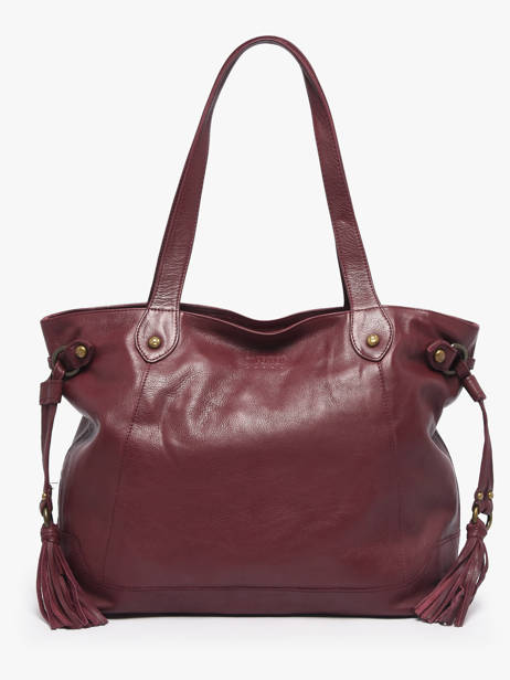 Sac Porté épaule A4 Cow Cuir Basilic pepper Rouge cow 155N