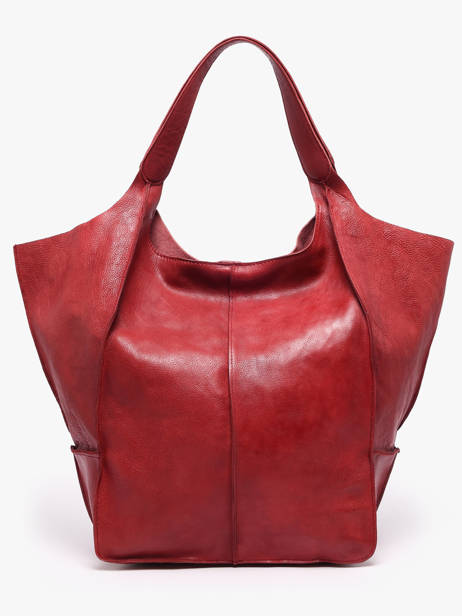 Sac Porté épaule Heritage Cuir Biba Rouge heritage HOM1L vue secondaire 4