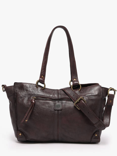 Sac Bandoulière Heritage Cuir Biba Marron heritage AKA2L vue secondaire 4