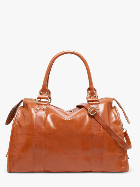 Sac Porté épaule Shiny Sauvage Cuir A4 Milano Marron shiny sauvage SS24095 vue secondaire 4