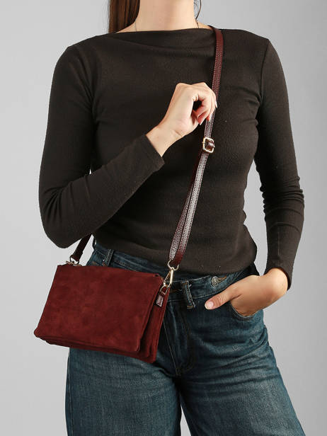 Sac Bandoulière Velvet Caviar Cuir Milano Rouge velvet caviar VC24117 vue secondaire 1