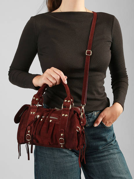 Sac Bandoulière Velvet Cuir Milano Rouge velvet VE24093O vue secondaire 1