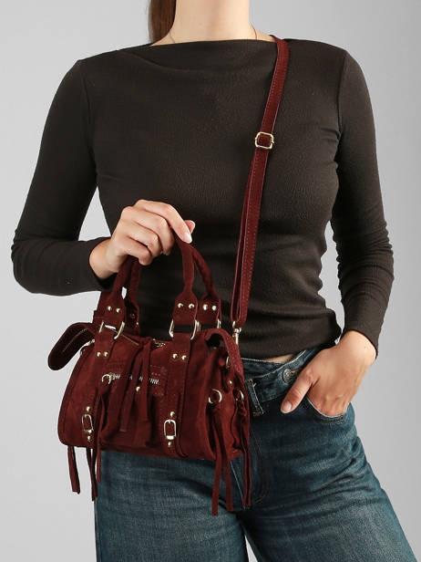 Sac Bandoulière Velvet Cuir Milano Rouge velvet VE24092O vue secondaire 1