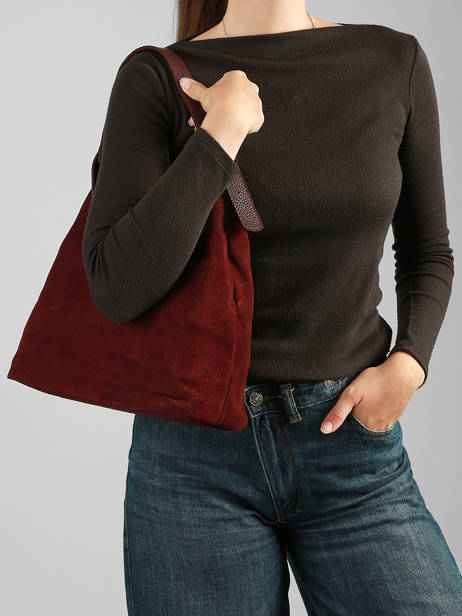Sac Porté épaule Velvet Caviar Cuir Milano Rouge velvet caviar VC26062 vue secondaire 1