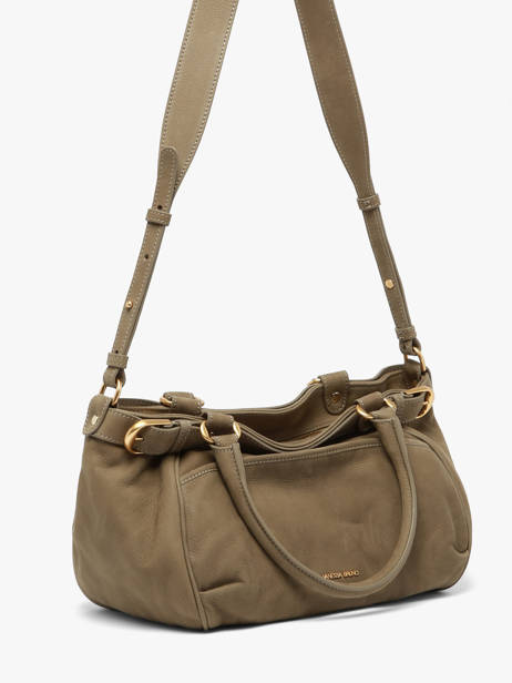 Petit Sac Lune En Cuir Nubuck Vanessa bruno Vert lune 3V40920 vue secondaire 2