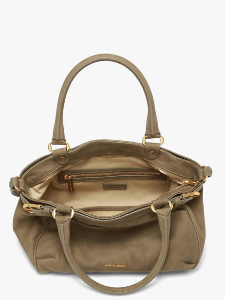 Petit Sac Lune En Cuir Nubuck Vanessa bruno Vert lune 3V40920 vue secondaire 4