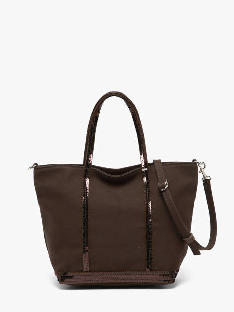 Petit Cabas Zippé Paillettes Vanessa bruno Marron cabas 1V40435 vue secondaire 4