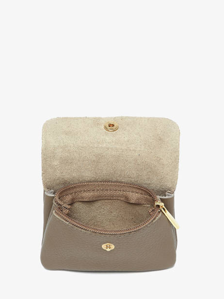 Porte-monnaie Caviar Cuir Milano Marron caviar CA23092O vue secondaire 1